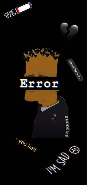 Error Bart Sad Wallpaper