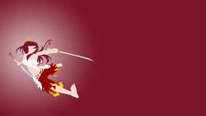 Erza Scarlet Of Fairy Tail Taking A Stand Wallpaper