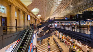 Escalators And Stairs In Union Station Wallpaper