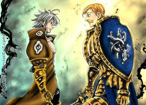 Escanor And Estarossa Face-off Wallpaper