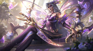 Ethereal Winged Warrior Artwork Wallpaper