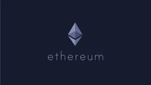 Ethereum Minimalistic Blue Wallpaper