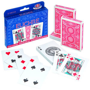 Euchre Card Decks With Blue Box Wallpaper