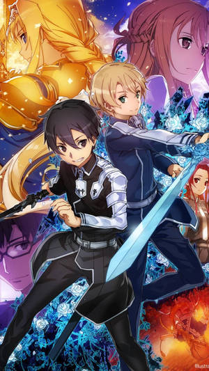 Eugeo And Kirito Smiling Wallpaper