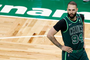 Evan Fournier Boston Celtics Vs. Charlotte Hornets Wallpaper