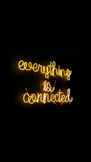 Everything Is Connected In Led Light Wallpaper