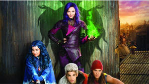 Evie, Mal, Carlos, And Jay Descendants 2 Wallpaper