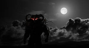 Evil Demon Dark Clouds Wallpaper