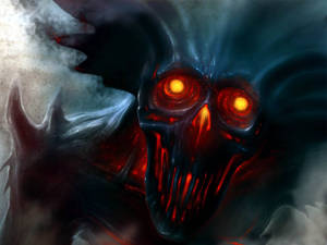 Evil Demon Face Red Eyes Wallpaper