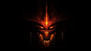 Evil Monster Glowing Red Face Wallpaper