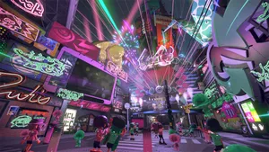 Exciting Splatoon 2 Ink Battle In Action Wallpaper