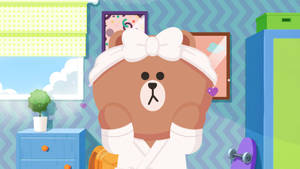 Experience Pampered Beauty With Choco From Line Friends Wallpaper