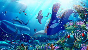 Experience The Beauty Of Pokemon World With Amazing Sea Creatures! Wallpaper
