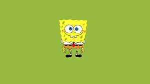 Experience The Legendary Aesthetic Spongebob On A Laptop. Wallpaper
