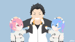 Experience The Magic And Adventure Of Re Zero Wallpaper