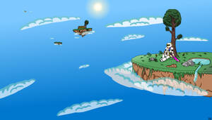 Experience The Magic Of Floating Islands In Terraria Wallpaper