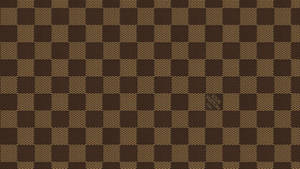 Experience The Timeless Style Of Louis Vuitton With This Classic Checkered Design Wallpaper