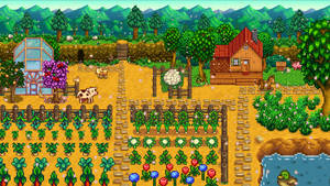 Explore And Farm Your Way In Stardew Valley Wallpaper
