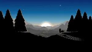 Explore New And Faraway Lands With Finn And Jake In Adventure Time Landscape. Wallpaper