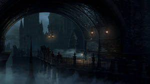Explore The Darkness Of Central Yharnam In Bloodborne Wallpaper