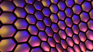 Explore The Endless Shapes And Vibrant Colors Of This Stunning Hexagon 4k Wallpaper. Wallpaper