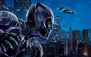 Explore The Majestic Black Panther Landscape Wallpaper