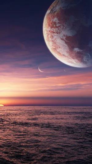 Explore The Mystery: Alien Planet On Amazing Phone Wallpaper
