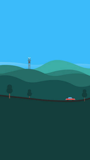 Explore The Pixel Mountain Landscape Wallpaper