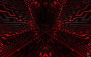 Explore The Red And Black Maze Wallpaper