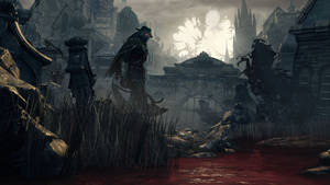 Explore The Streets Of Yharnam After Dark Wallpaper