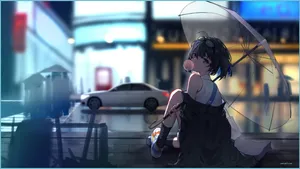 Explore The World Of Anime With Rain Wallpaper