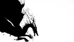 Explore The World Of Dragon Ball In Black And White Wallpaper