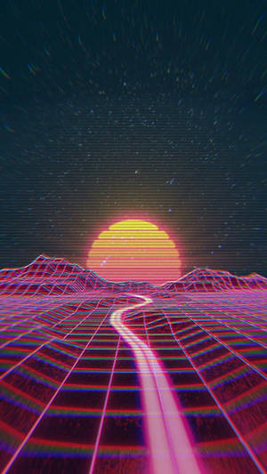 Exploring A Futuristic Digital Landscape Wallpaper