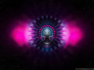 Exploring The Depths Of The Dark Psychedelic World Wallpaper