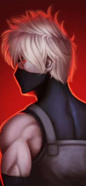 Express Your Vibrant Style With The Eye-catching Iphone 11 Red Anime. Wallpaper