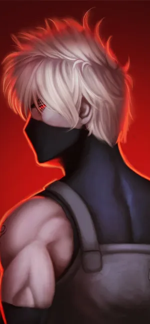 Express Your Vibrant Style With The Eye-catching Iphone 11 Red Anime. Wallpaper