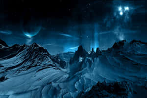 Extraterrestrial_ Mountainous_ Landscape Wallpaper