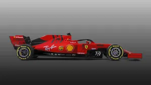 F1 Game Red Aesthetic Race Car Wallpaper