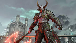 Face-off With The Marauder: A Powerful New Enemy In Doom Eternal Wallpaper