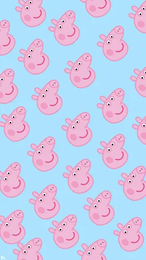 Faces Of Peppa Pig Iphone Wallpaper