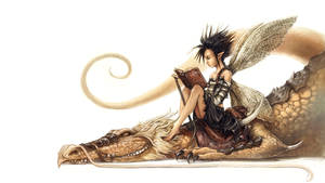 Fairy Grunge Dragon Fairy Wallpaper