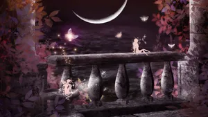 Fairy Grunge On Balcony Wallpaper