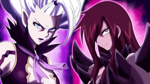 Fairy Tail Siblings - Erza And Mirajane Wallpaper