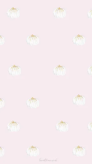 Fall Aesthetic Iphone White Pumpkins Wallpaper