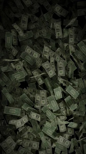 Falling Dollar Bills Wallpaper