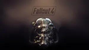 Fallout 4 Logo And Helmet Wallpaper