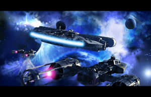 Famed Corellian Yt-1300f Light Freighter, The Millennium Falcon Wallpaper