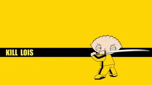 Family Guy Stewie Black And Yellow Wallpaper