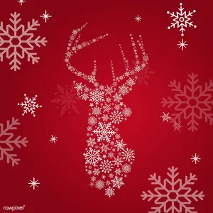 Fanart Snowflakes Red Christmas Background Wallpaper
