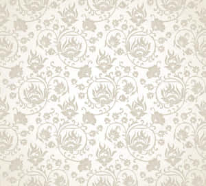 Fancy Beige Floral Pattern Wallpaper